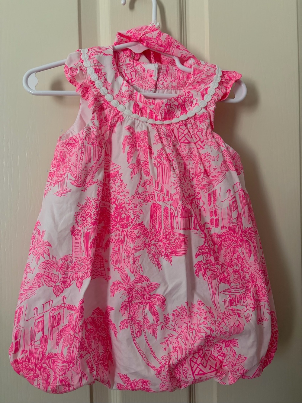 Lilly Pulitzer Pink Scenic Print Bubble Dress